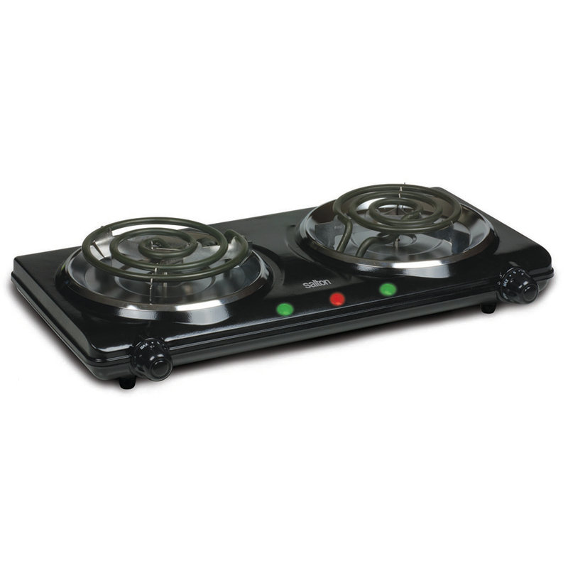 Salton Portable 17" Electric Cooktop with 2 Burners & Reviews Wayfair